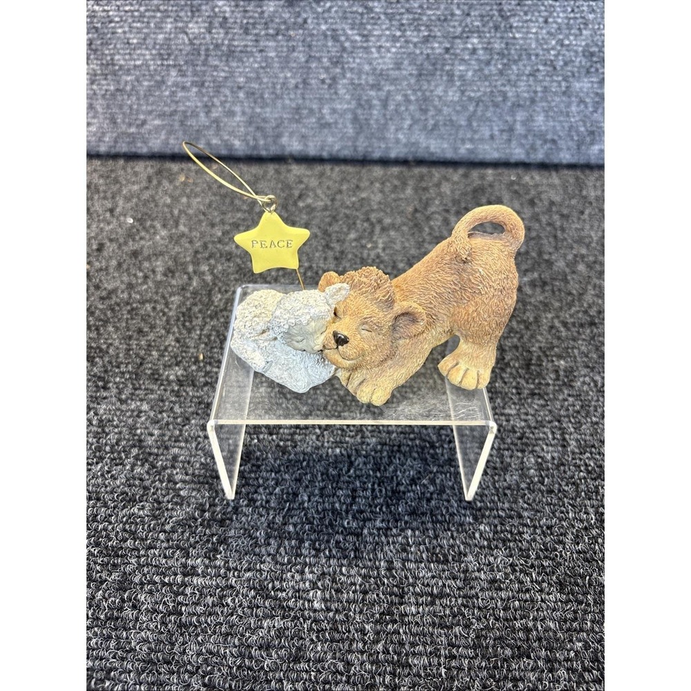 Vtg~Roman‎ Inc.~Lion Cub/Lamb Peace Figurine~1998~The Gift of Peace